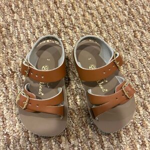 Brown Leather Kids Sandals